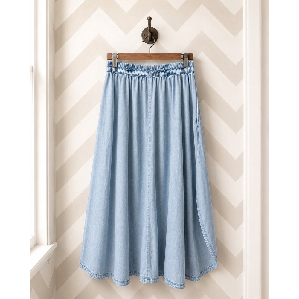 GAP Light Blue Midi Skirt